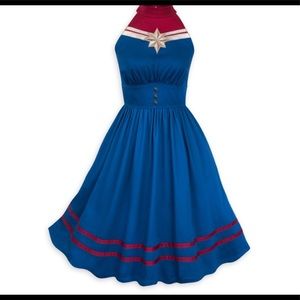 NWT Her Universe Captain Marvel halter dress - XS